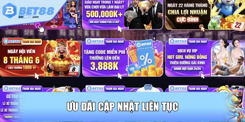 Ưu đãi cập nhật liên tục